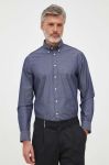 Бавовняна сорочка Tommy Hilfiger чоловіча колір синій slim комір button-down (3329921) Бавовняна сорочка Tommy Hilfiger чоловіча колір синій slim комір button-down (3329921)