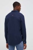 Бавовняна сорочка Tommy Jeans чоловіча колір синій regular класичний комір (3408991)