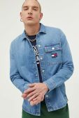 Джинсова сорочка Tommy Jeans чоловіча relaxed класичний комір колір блакитний (3293917)
