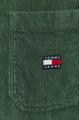 Вельветова сорочка Tommy Jeans колір зелений relaxed класичний комір (3324908)