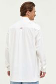 Бавовняна сорочка Tommy Jeans чоловіча колір білий relaxed комір button-down