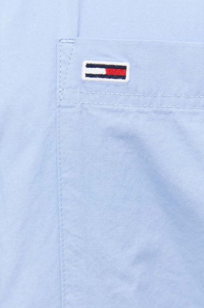 Бавовняна сорочка Tommy Jeans чоловіча relaxed комір button-down колір блакитний (3324958) фото 2