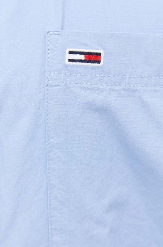 Бавовняна сорочка Tommy Jeans чоловіча relaxed комір button-down колір блакитний (3324958) фото 2
