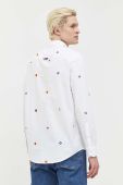 Бавовняна сорочка Tommy Jeans чоловіча колір білий regular комір button-down (3284088)