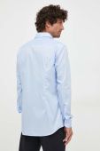 Бавовняна сорочка BOSS чоловіча slim класичний комір колір блакитний (3372740)