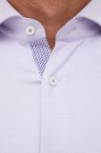 Сорочка BOSS чоловіча колір фіолетовий slim з італійським коміром
