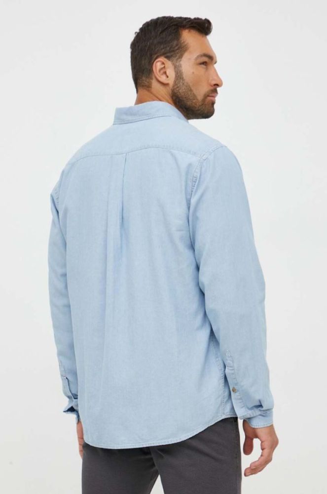 Джинсова сорочка Boss Orange BOSS ORANGE чоловіча relaxed комір button-down колір блакитний фото 4