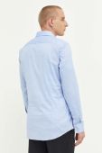 Бавовняна сорочка HUGO чоловіча slim класичний комір колір блакитний (3319652)