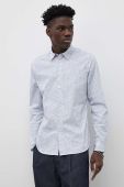 Бавовняна сорочка PS Paul Smith чоловіча slim класичний комір колір блакитний (3329927)