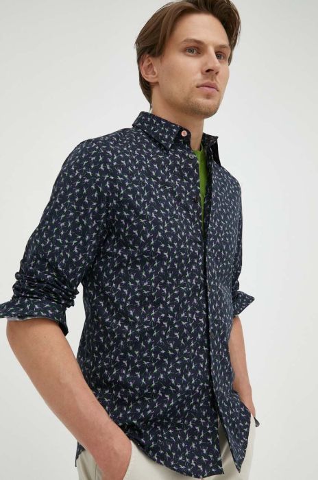 Сорочка PS Paul Smith чоловіча колір синій regular класичний комір (3262804)