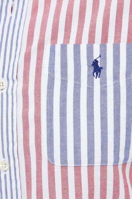 Бавовняна сорочка Polo Ralph Lauren чоловіча regular класичний комір колір барвистий (3274318) фото 2