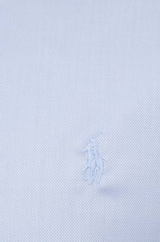 Бавовняна сорочка Polo Ralph Lauren чоловіча slim з італійським коміром колір блакитний фото 2