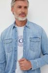 Джинсова сорочка Pepe Jeans Hammond чоловіча regular класичний комір колір блакитний Джинсова сорочка Pepe Jeans Hammond чоловіча regular класичний комір колір блакитний