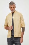Бавовняна сорочка Pepe Jeans Fabio чоловіча колір бежевий regular комір button-down Бавовняна сорочка Pepe Jeans Fabio чоловіча колір бежевий regular комір button-down