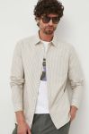 Бавовняна сорочка Pepe Jeans Chester чоловіча колір бежевий slim класичний комір Бавовняна сорочка Pepe Jeans Chester чоловіча колір бежевий slim класичний комір