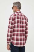 Бавовняна сорочка Pepe Jeans Cressing чоловіча колір бордовий regular комір button-down