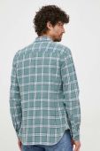 Бавовняна сорочка Pepe Jeans Crow чоловіча колір зелений slim комір button-down