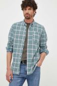 Бавовняна сорочка Pepe Jeans Crow чоловіча колір зелений slim комір button-down