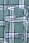 Бавовняна сорочка Pepe Jeans Crow чоловіча колір зелений slim комір button-down