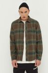 Бавовняна сорочка Billabong чоловіча колір зелений regular класичний комір Бавовняна сорочка Billabong чоловіча колір зелений regular класичний комір