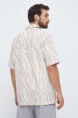 Бавовняна сорочка adidas Originals чоловіча колір бежевий regular класичний комір