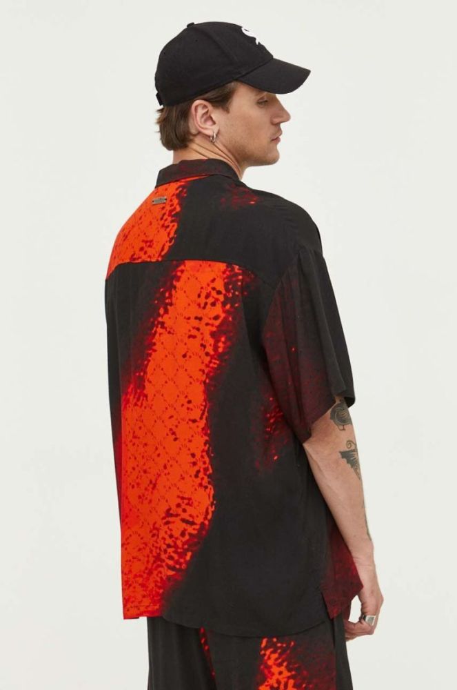 Сорочка Vertere Berlin чоловіча колір червоний relaxed класичний комір фото 3