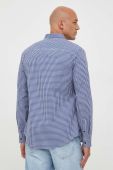 Бавовняна сорочка Armani Exchange чоловіча regular комір button-down колір блакитний