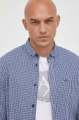 Бавовняна сорочка Armani Exchange чоловіча regular комір button-down колір блакитний