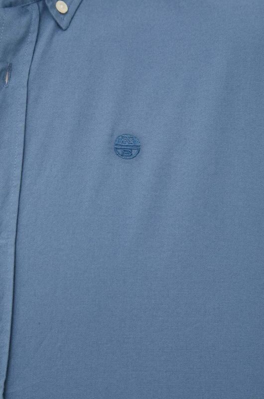 Бавовняна сорочка North Sails чоловіча regular комір button-down колір блакитний фото 2