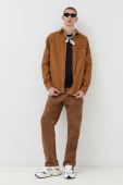 Бавовняна сорочка Dickies чоловіча колір коричневий regular класичний комір (3496615)