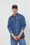 Джинсова сорочка Dickies чоловіча relaxed класичний комір колір блакитний Джинсова сорочка Dickies чоловіча relaxed класичний комір колір блакитний