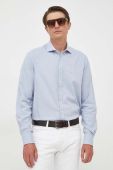 Бавовняна сорочка Paul&Shark чоловіча regular класичний комір колір блакитний (3369441)