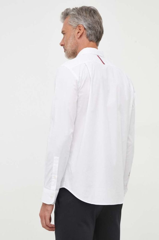 Сорочка La Martina чоловіча колір білий regular комір button-down фото 4