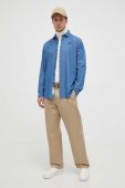 Джинсова сорочка La Martina чоловіча regular класичний комір колір блакитний