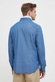 Джинсова сорочка La Martina чоловіча regular класичний комір колір блакитний