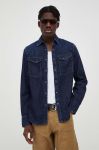 Джинсова сорочка G-Star Raw чоловіча колір синій slim класичний комір Джинсова сорочка G-Star Raw чоловіча колір синій slim класичний комір