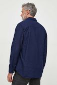 Бавовняна сорочка Pepe Jeans чоловіча колір синій regular класичний комір