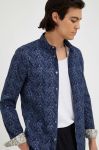 Сорочка PS Paul Smith чоловіча колір синій slim класичний комір Сорочка PS Paul Smith чоловіча колір синій slim класичний комір