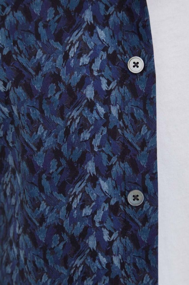 Сорочка PS Paul Smith чоловіча колір синій slim класичний комір фото 5