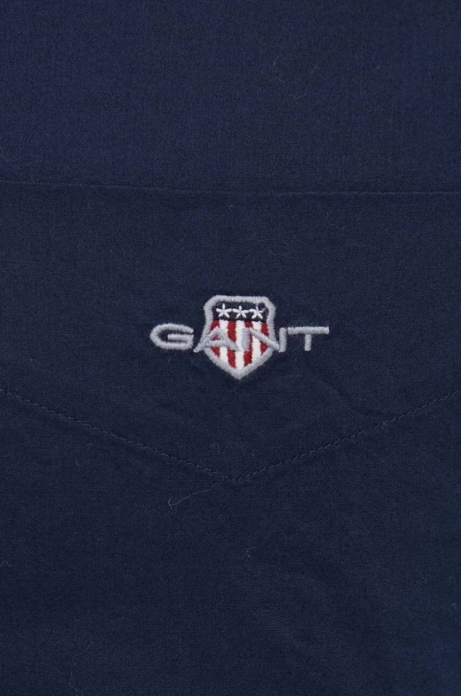 Бавовняна сорочка Gant чоловіча колір синій regular комір button-down (3341987) фото 5