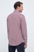 Бавовняна сорочка United Colors of Benetton чоловіча колір червоний regular класичний комір