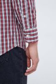 Бавовняна сорочка United Colors of Benetton чоловіча колір червоний regular класичний комір