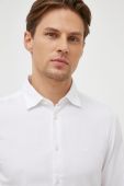 Бавовняна сорочка United Colors of Benetton чоловіча колір білий regular класичний комір (3656777)