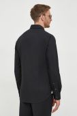 Сорочка Michael Kors чоловіча колір чорний slim з італійським коміром