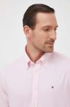 Бавовняна сорочка Tommy Hilfiger чоловіча колір рожевий regular комір button-down (3585567)