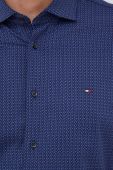 Бавовняна сорочка Tommy Hilfiger чоловіча slim класичний комір колір блакитний (3546488)