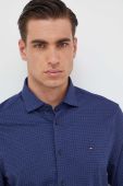 Бавовняна сорочка Tommy Hilfiger чоловіча slim класичний комір колір блакитний (3546488)