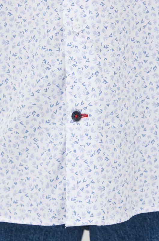 Бавовняна сорочка Tommy Hilfiger чоловіча slim з італійським коміром колір блакитний (3590968) фото 2