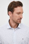 Бавовняна сорочка Tommy Hilfiger чоловіча slim з італійським коміром колір блакитний (3590968)