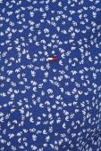 Бавовняна сорочка Tommy Hilfiger чоловіча колір синій slim з італійським коміром